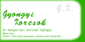 gyongyi korcsok business card